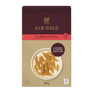 PENNE RIZ BRUN BIO SANS GLUTEN – ALB GOLD -250g